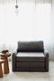 Atelier Del Sofa Nest - Sofá-Cama de 1 Plaza en Terciopelo Gris